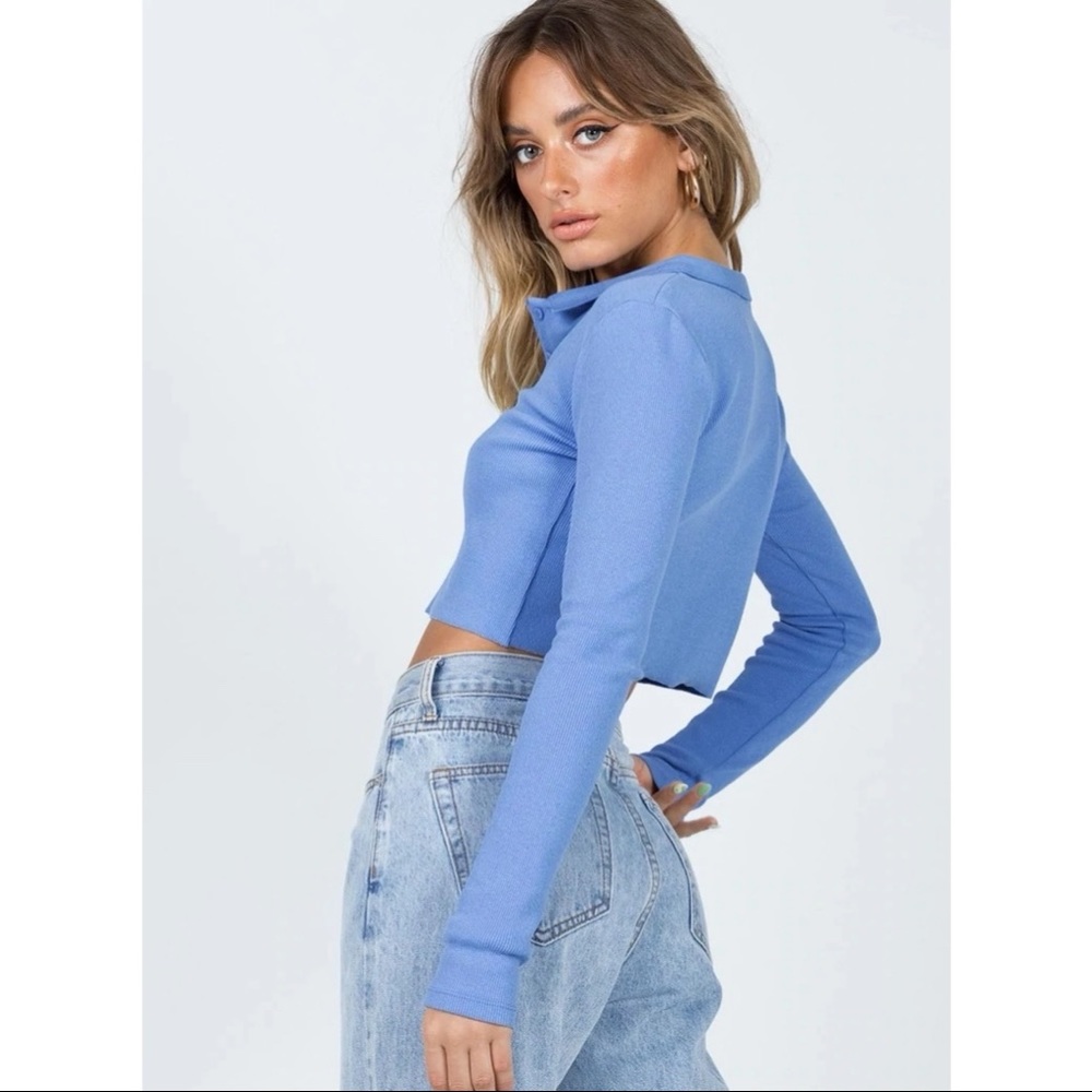 Princess Polly Blue Downtown Top - Picture 5 of 9